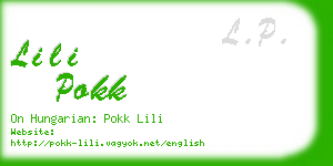 lili pokk business card